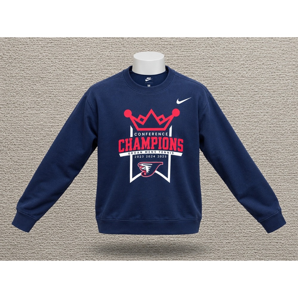 Nike Jordan Tennis Conference Champions Sweatshirt Navy Blue Medium